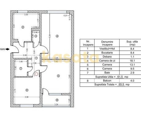 Raul Doamnei, 3 camere, etaj intermediar, bloc anvelopat